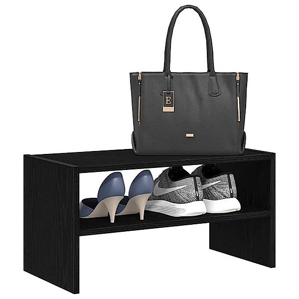 vidaXL Schuhschrank Schuhregal Stapelbar Schwarze Eiche 60x30x30,5 cm günstig online kaufen