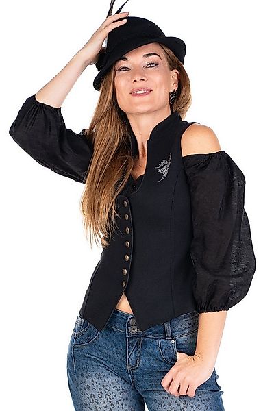 Hangowear Trachtenbluse Trachtenmieder - JAMILA - schwarz günstig online kaufen