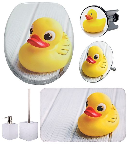 Sanilo Badaccessoire-Set "Ente", (Komplett-Set, 6 tlg.), bestehend aus WC-S günstig online kaufen