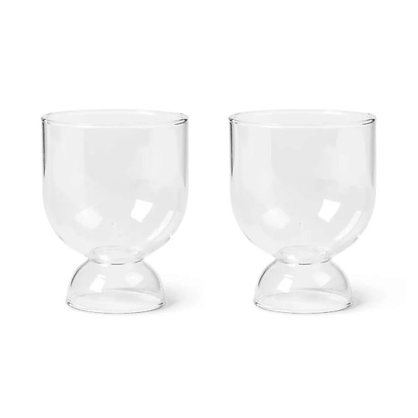 Glas Still glas transparent / 2er-Set - Mundgeblasenes Glas - Ferm Living - günstig online kaufen