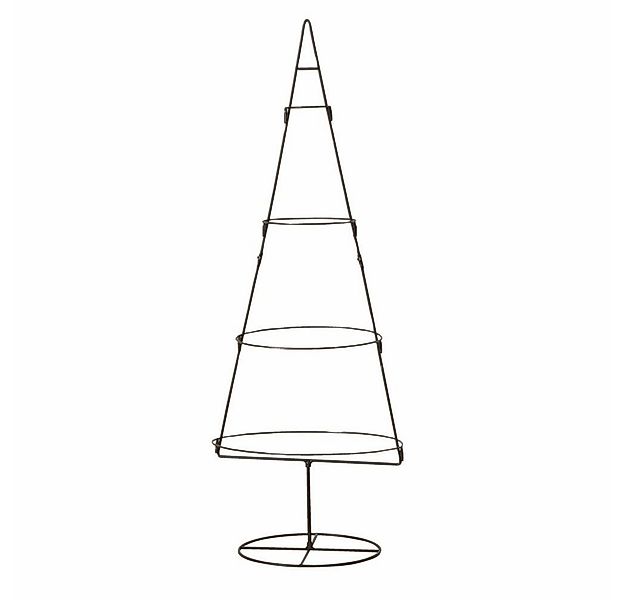 Spetebo Dekobaum Metall Aufsteller Tanne dunkelbraun - 111 cm (Stück, 1 St. günstig online kaufen