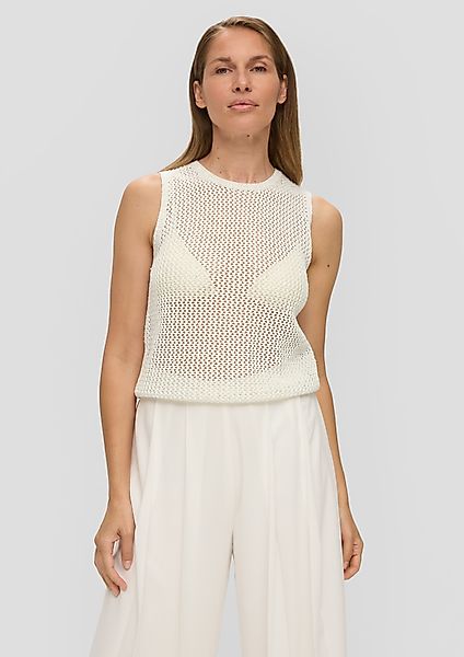 s.Oliver BLACK LABEL Pullunder Transparentes Stricktop günstig online kaufen