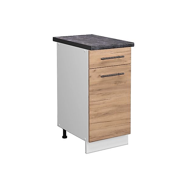 Vicco Küchenunterschrank Fame-Line Goldkraft Eiche/Weiß 40 cm AP Eiche günstig online kaufen