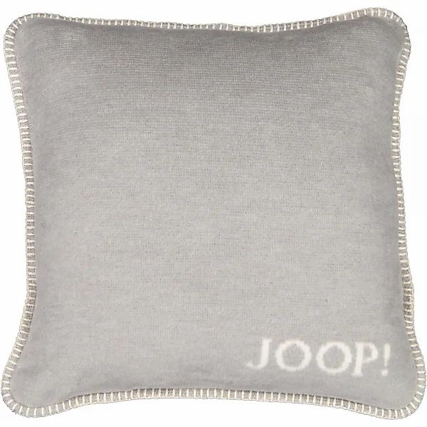 JOOP! Kissenhülle Melange-Doubleface - Größe: 50x50 cm - Farbe: Silber-Natu günstig online kaufen