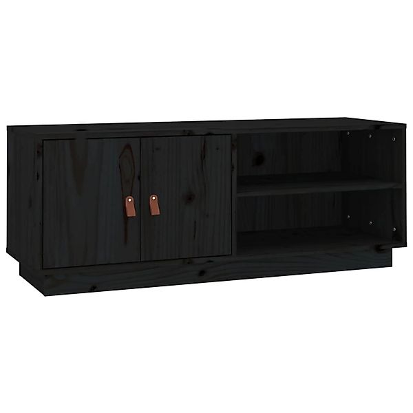 VidaXL TV-Schrank Schwarz 105x34x40 cm Massivholz Kiefür günstig online kaufen
