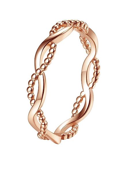 Hey Happiness Fingerring Doppelt Infinity, Damen Ring Silber 925 vergoldet, günstig online kaufen