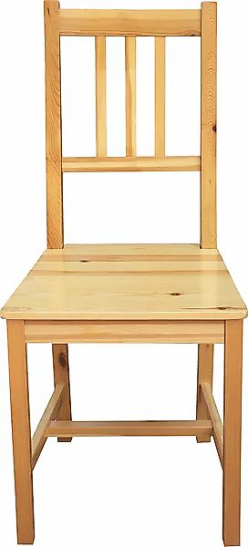 Home affaire 4-Fußstuhl (Set) 2 Stk.aus massivem Kiefernholz günstig online kaufen