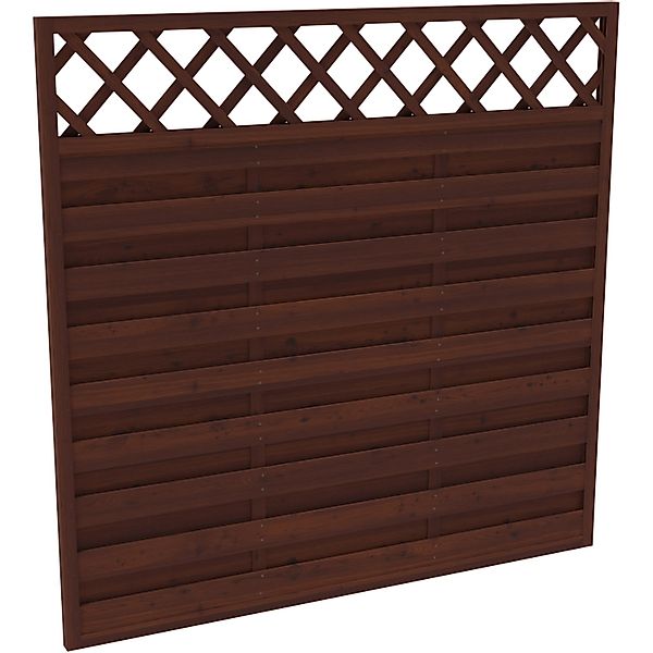 Sichtschutzzaun-Element Country Braun,asiert 180 cm x 180 cm günstig online kaufen