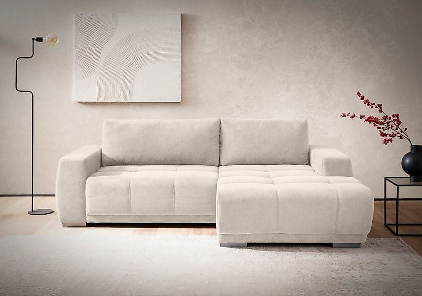 INOSIGN Ecksofa "Bolero L-Form", wahlweise mit Bettfunktion & Bettkasten günstig online kaufen