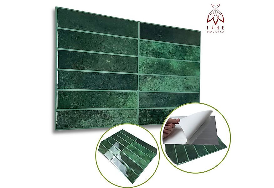 IKHEMalarka 3D Wandpaneel Selbstklebend Tapete Paneele Kunststoff Fliesen B günstig online kaufen