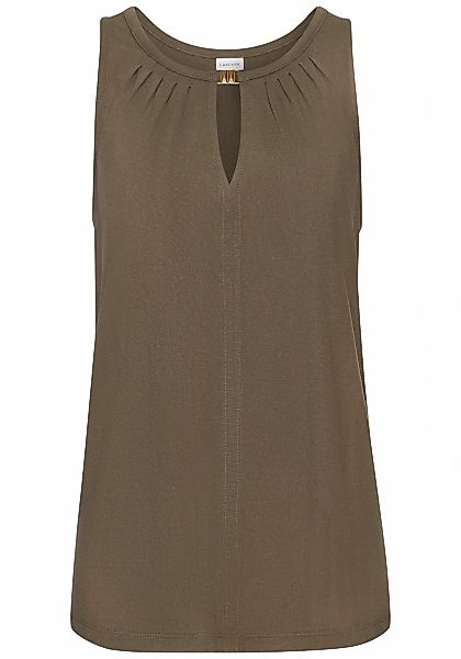 LASCANA Tanktop, mit Zieraccessoire, lässiges Jerseytop, casual günstig online kaufen