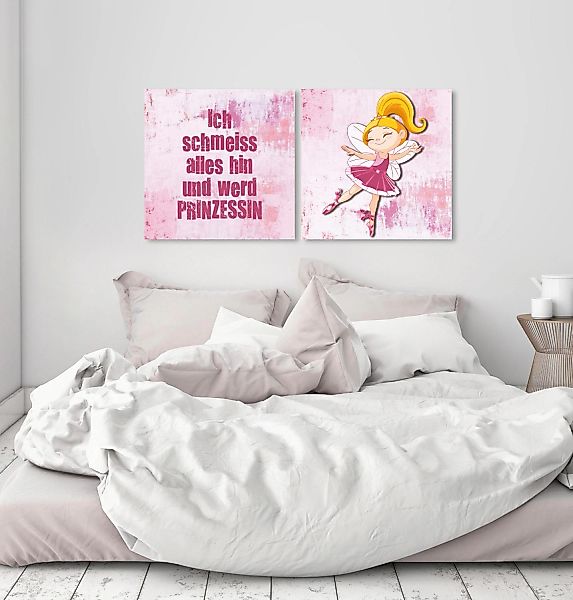 queence Leinwandbild "Prinzessin", Königinnen-Prinzen-Prinzessinnen-Kunst-M günstig online kaufen