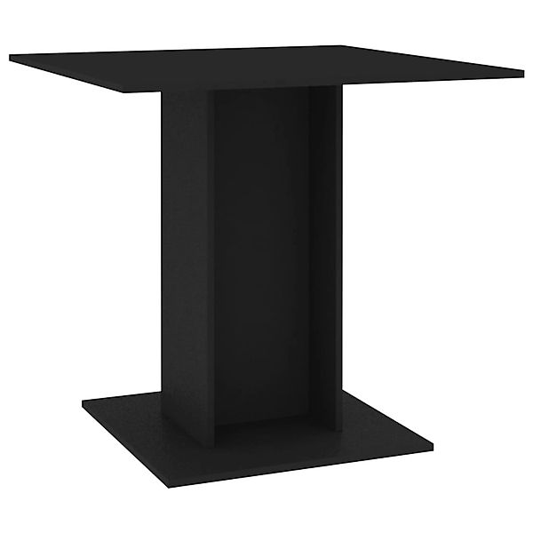 vidaXL Esstisch Schwarz 80x80x75 cm Holzwerkstoff günstig online kaufen