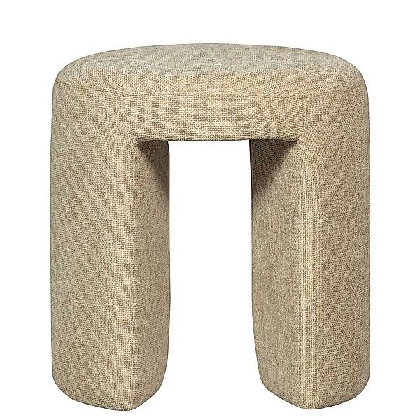 Hocker Polsterhocker aus Chenillegewebe in runder Form (2er Set) günstig online kaufen