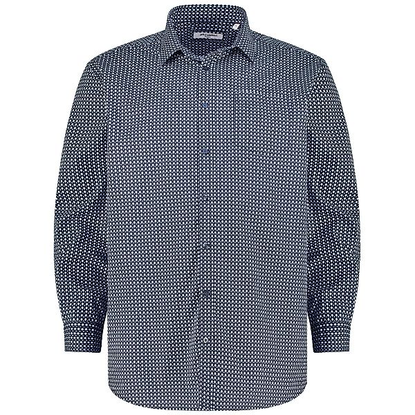 Pfundskerl Businesshemd mit Allover-Muster Farbe dunkelblau Größe: 3XL günstig online kaufen