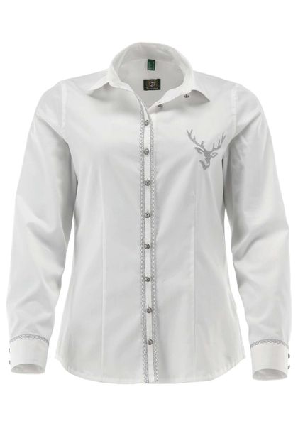 OS Trachten Trachtenbluse Slidix Tailliert, Haifischkragen, günstig online kaufen