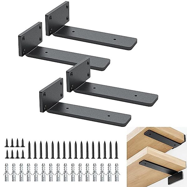 NUODWELL Wandregalhalter 4 Stück Regalhalterung, Schwebend günstig online kaufen