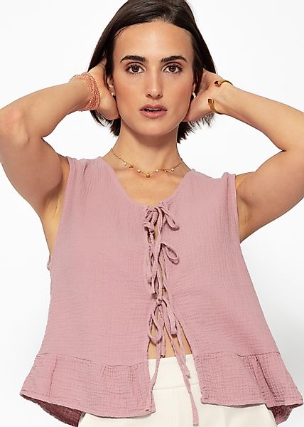 SASSYCLASSY T-Shirt Leichtes Musselin Top Damen günstig online kaufen