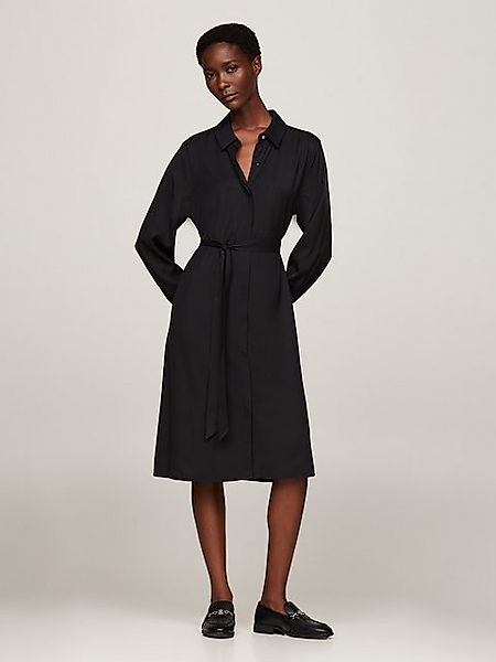 Tommy Hilfiger Hemdblusenkleid FLUID VISCOSE SHIRT DRESS fließende Viskose günstig online kaufen