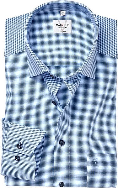 MARVELIS Langarmhemd Businesshemd, modern fit, New-Kentkragen günstig online kaufen