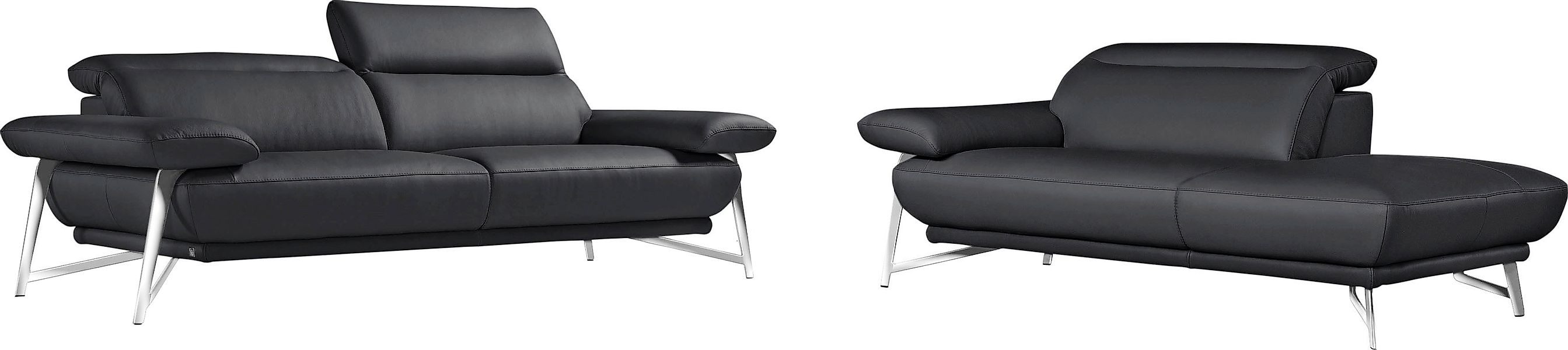 Egoitaliano Sofa »Anais, erstklassiger Sitzkomfort, Fußfarbe chrom«, Set, K günstig online kaufen