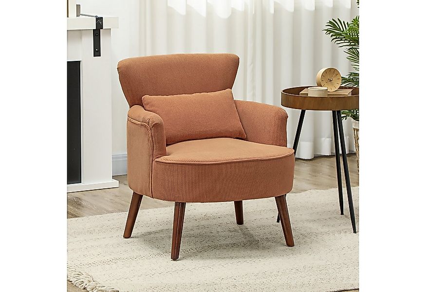 HOMCOM Sessel Loungesessel mit Armlehnen (Relaxsessel, 1-St., Polstersessel günstig online kaufen