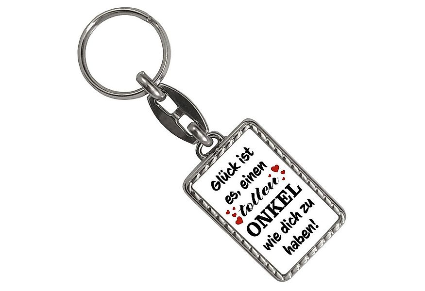 speecheese Schlüsselanhänger Toller Onkel Glück Schlüsselanhänger mit Bordü günstig online kaufen