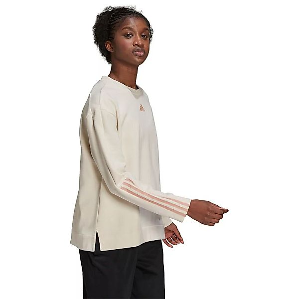 Adidas Dk 3 Stripes Sweatshirt 2XS Wonder White / Ambient Blush günstig online kaufen