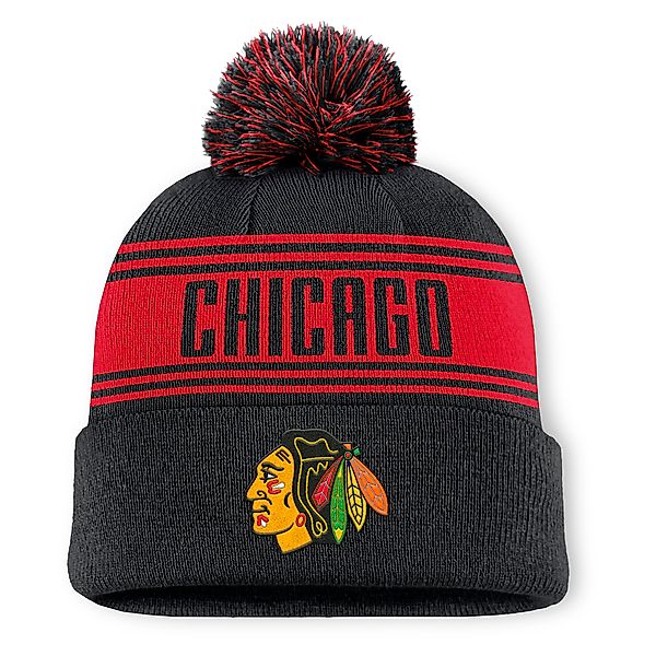Fanatics Bommelmütze "Fanatics Mütze Chicago Blackhawks A/ Beanie Cuff W/Po günstig online kaufen
