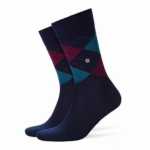 Burlington Herren Socken EDINBURGH - Rautenmuster, Argyle, Clip, One Size, günstig online kaufen