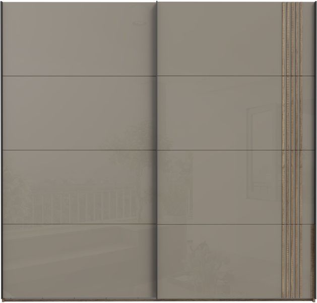 FORTE Schwebetürenschrank Hochglanzfront, Metallgriffleisten günstig online kaufen