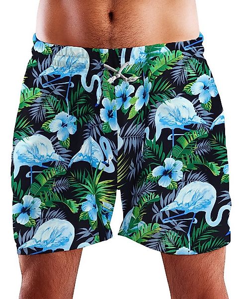 King Kameha Badeshorts Flamingo Flowers Funky Hawaii Bade-Shorts Mesh-Einsa günstig online kaufen