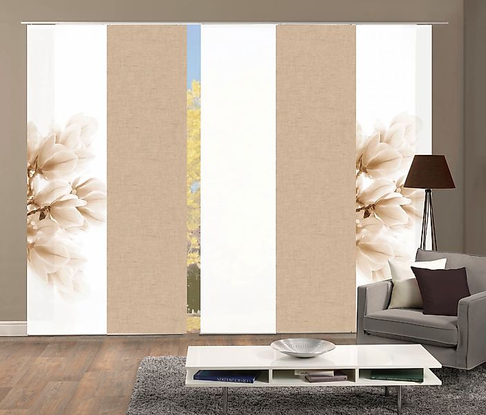 HOME WOHNIDEEN Schiebegardine "KESSI 5er SET" Paneelwagen 5 Stk. tlg. Schie günstig online kaufen