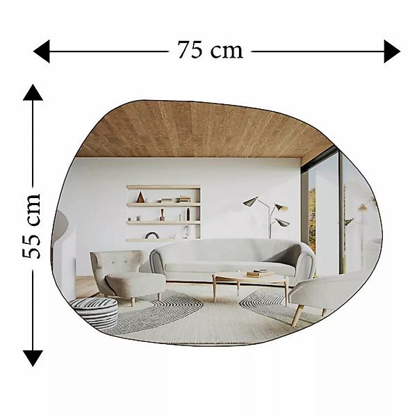 Wandspiegel Liora B/H/T: ca. 55x75x2,2 cm günstig online kaufen