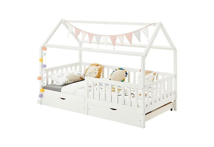 IDIMEX Kinderbett NUNA, Hausbett Montessoribett 90 x 200 Kiefer Tippibett K günstig online kaufen