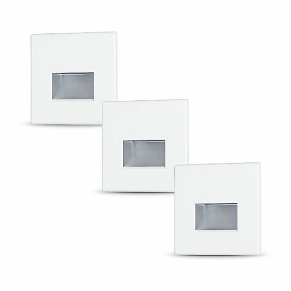 Paulmann "Bundle LED Wandeinbauleuchte Edge 3er-Pack eckig 80x5mm 3x1,2W 3x günstig online kaufen