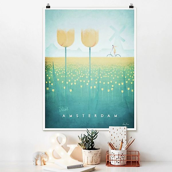 Poster - Hochformat Reiseposter - Amsterdam günstig online kaufen