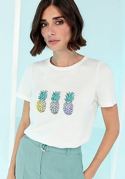 bianca Print-Shirt DINIA mit Glitzersteinchen verzierter Frontprint günstig online kaufen