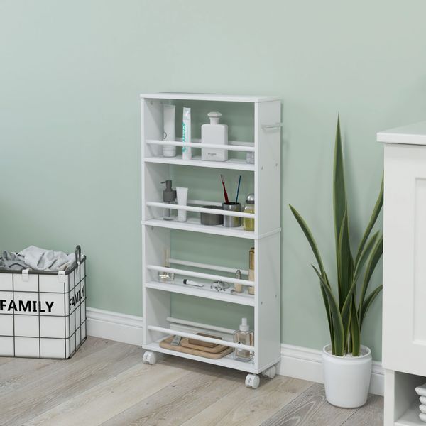 HOMCOM Servierwagen Rollwagen mit 4 Etagen, günstig online kaufen