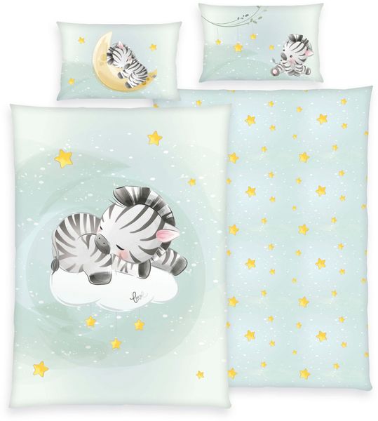 Baby Best Babybettwäsche "babybest Zebra" 2 Stk. tlg. mit liebevollem Motiv günstig online kaufen