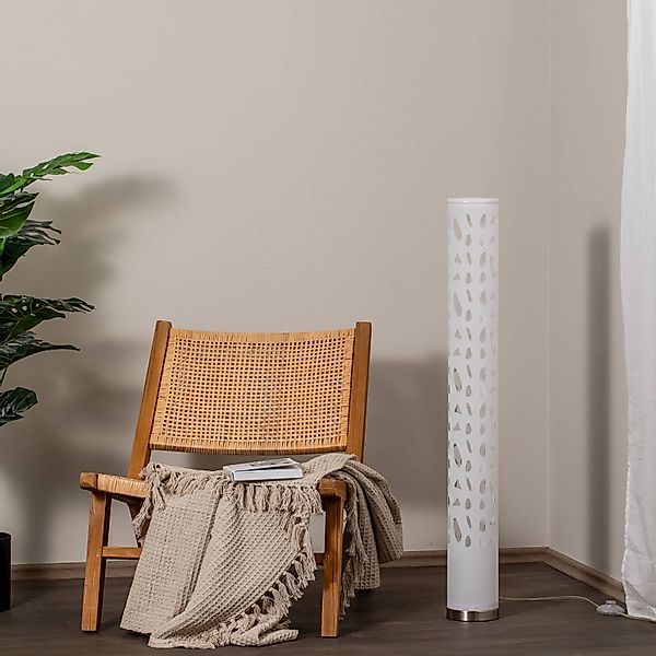 Lindby Stehlampe Alisea, 104 cm, weiß, RGBW, Fernbedienung günstig online kaufen