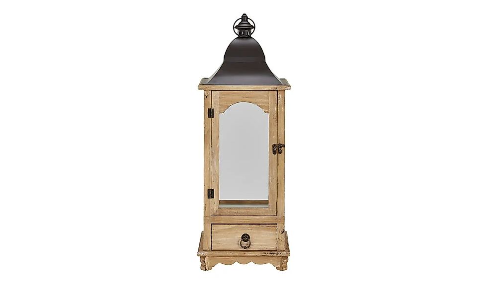 Holzlaterne mit Schubfach   ¦ holzfarben ¦ Metall,Glas ¦ Maße (cm): B: 24 H günstig online kaufen
