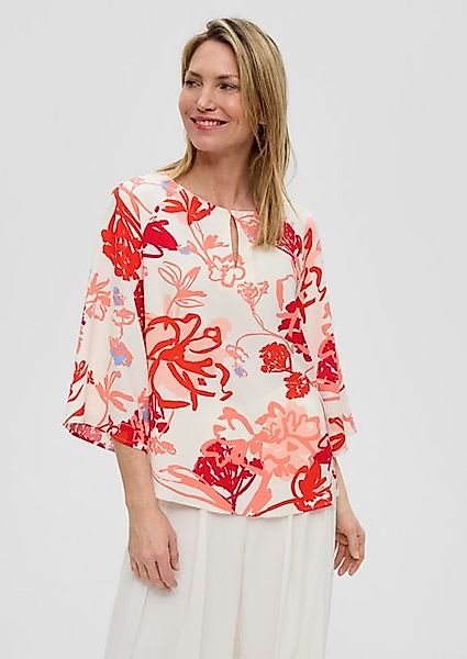 s.Oliver BLACK LABEL Langarmbluse Viskosebluse im Loose Fit Schlitz günstig online kaufen