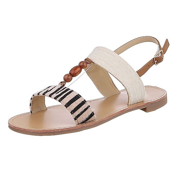 Ital-Design Modische Damen Sandalen mit Holzperlen günstig online kaufen