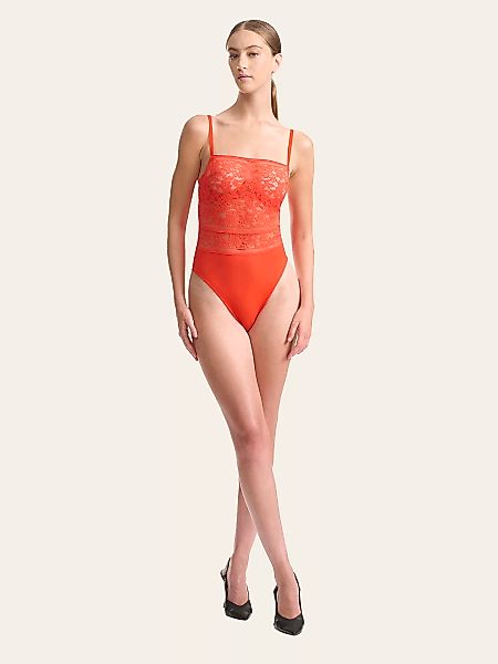 Wolford - Straight Laced Shaping Bodysuit, Frau, red glow, Größe: MA günstig online kaufen