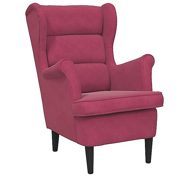 furnicato Sessel Weinrot 74 x 84 x 100 cm Samt mit Massivholzrahmen (1-St) günstig online kaufen