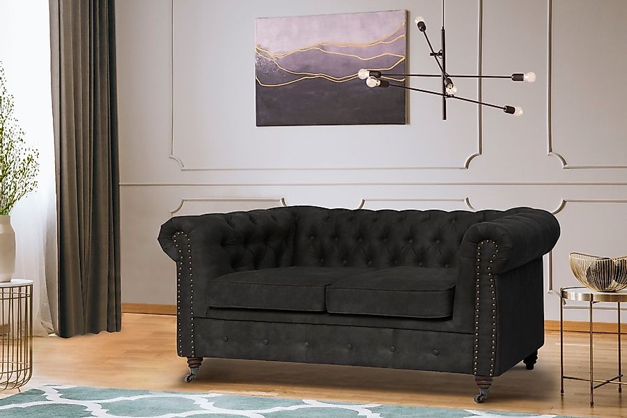 Home affaire Chesterfield-Sofa »Aarburg«, aufwändige Knopfheftung und Ziern günstig online kaufen