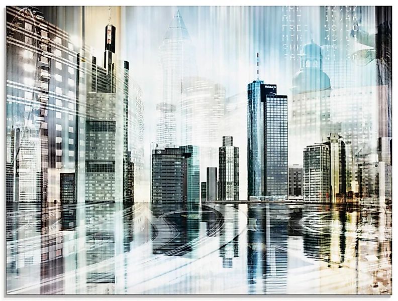 Artland Glasbild »Frankfurt Skyline Abstrakte Collage«, Deutschland, (1 St. günstig online kaufen
