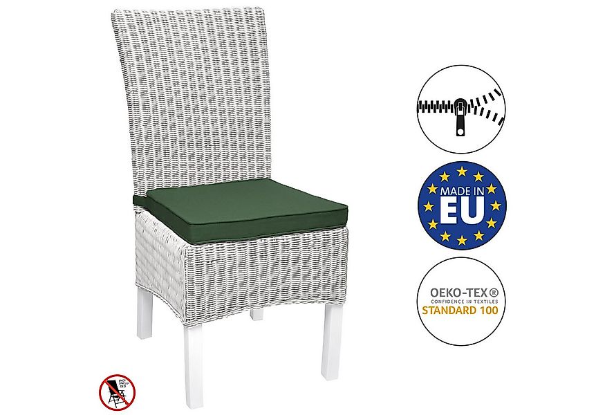 Beautissu Stuhlkissen 6er Set Loft SK Stuhlkissen Dunkelgrün, 45x40x5cm, St günstig online kaufen