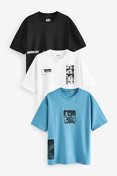 Next Print-Shirt T-Shirt mit Grafik und Urban-Print (3-tlg) günstig online kaufen